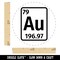 Gold Periodic Table of Elements Science Chemistry Rubber Stamp for Stamping Crafting Planners